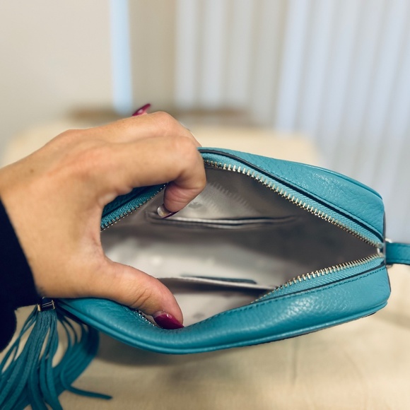 Kate Spade Stone Blue Crossbody EUC - Picture 2 of 3